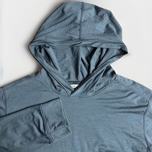 QOR Perfomance Merino Wool Hoodie Mens Medium Charcoal Base Layer Outdoor Hunt